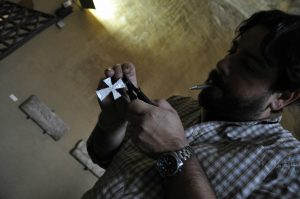 Installazione delle croci longobarde