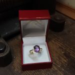 Anello oro giallo ametista